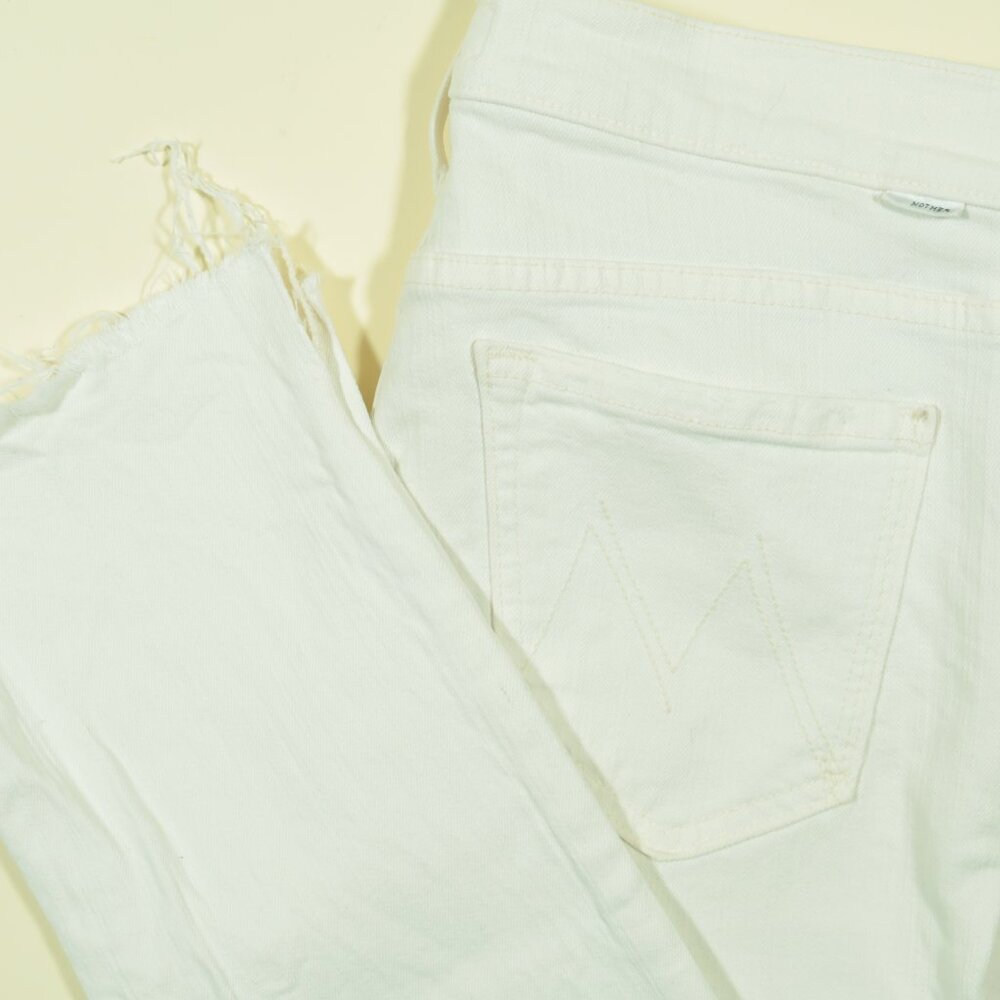 Mother The Rascal Ankle Snippet Womens 28 Ivory Whipping The Cream